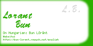 lorant bun business card